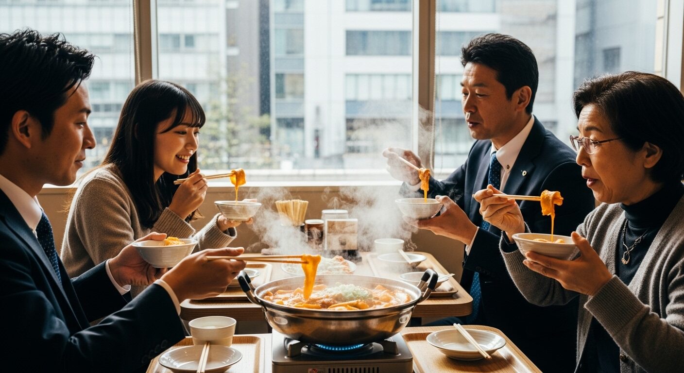 オフィス街のランチで人気の、熱々の美味しいチゲ鍋